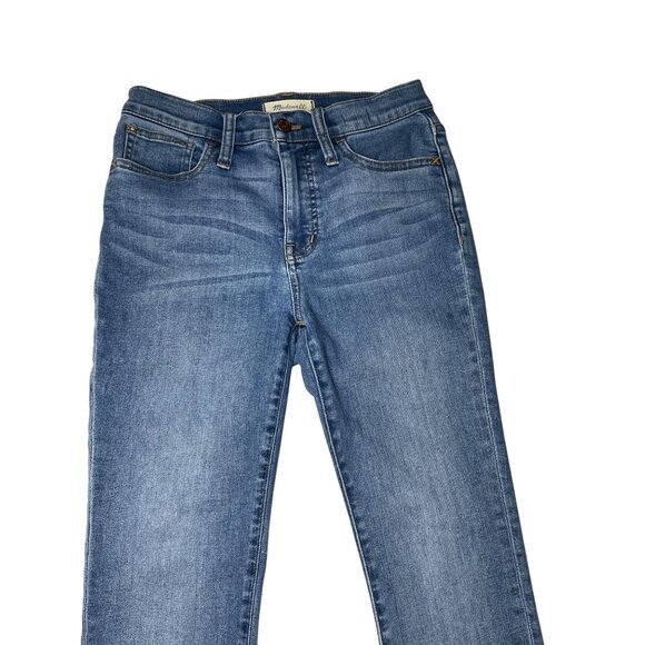 Madewell Women's 25P Jeans Mid-Rise Roadtripper Jeans Blue Denim Cotton‎ Blend - Picture 2 of 14